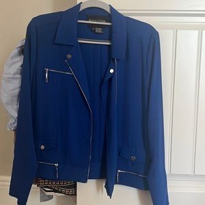 Lightweight moto jacket, royal blue